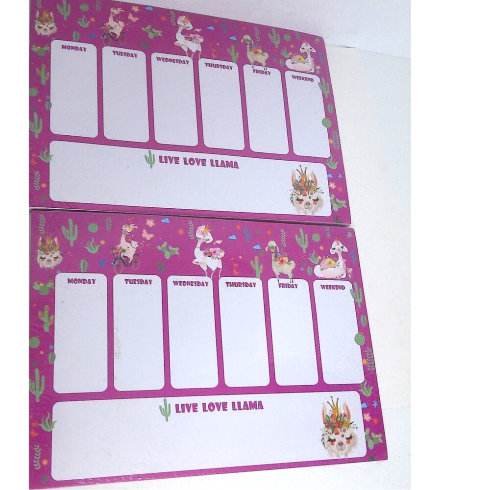 Myxx Live Love Llama Weekly Notepad Calendar Reminder